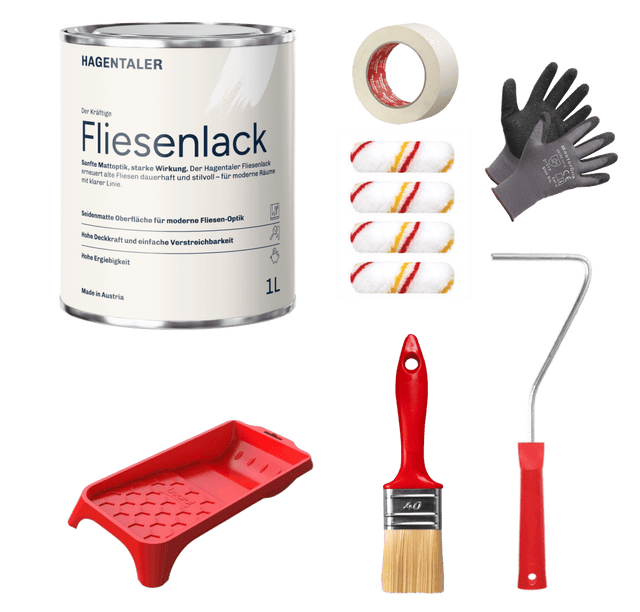 Fliesenlack im Set in RAL 3031 - Orientrot - Hagentaler